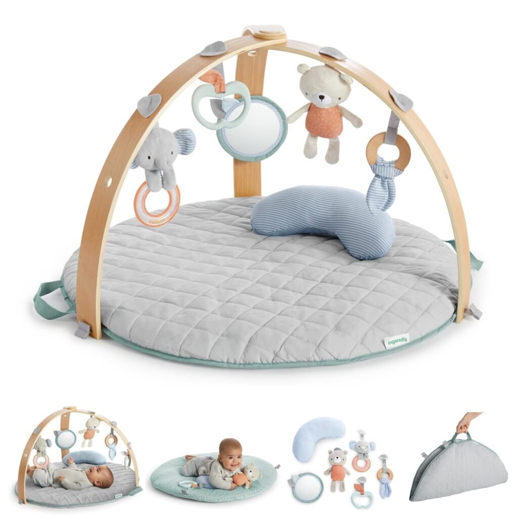 Ingenuity Cozy Spot Reversible Baby Activity Gym with Self Storage