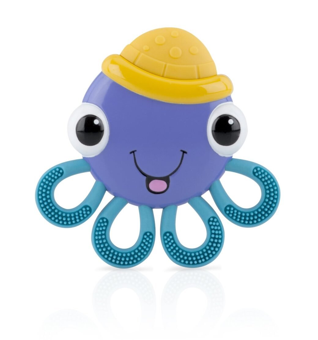 Nuby Vibe-eez Vibrating Teether for Babies, Octopus Design