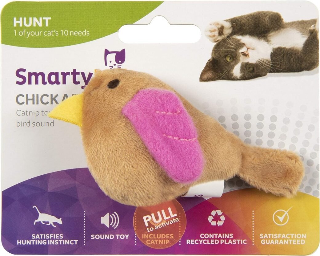 Chickadee Chirp Electronic Sound Cat Toy, Contains Catnip, Battery Powered