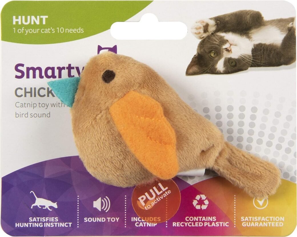 Chickadee Chirp Electronic Sound Cat Toy, Contains Catnip, Battery Powered - Image 3