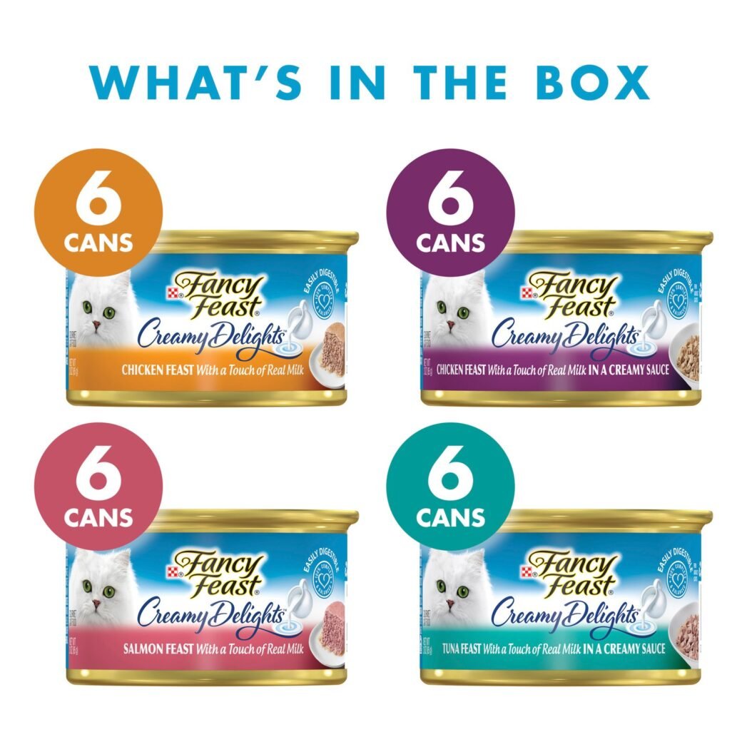 Purina Fancy Feast Creamy Delight Wet Cat Food Variety Pack, 3 oz Cans - Image 4